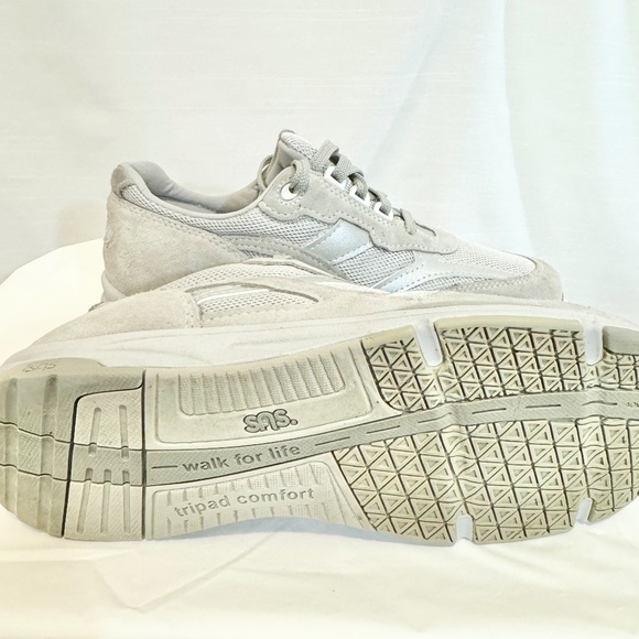 SAS Tour Mesh Comfort Sneakers Dust 10M Taupe Grey leather suede walking shoes - Picture 9 of 9